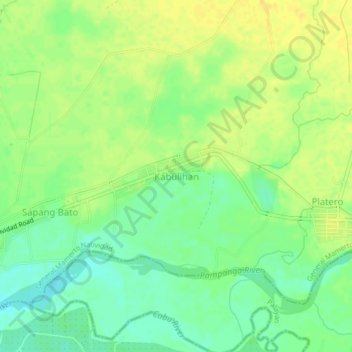 Kabulihan topographic map, elevation, terrain