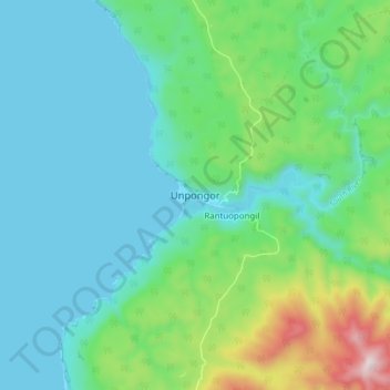 Unpongor topographic map, elevation, terrain