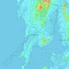 Mumbai topographic map, elevation, terrain