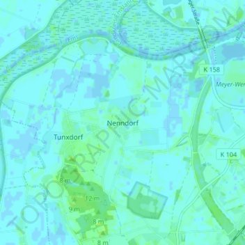 Nenndorf topographic map, elevation, terrain