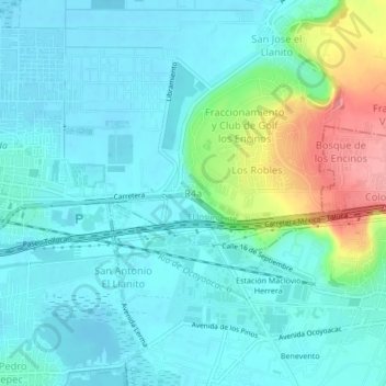 R4a topographic map, elevation, terrain