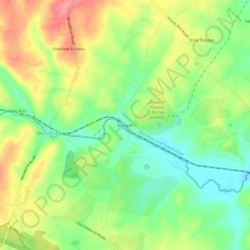 Morgan topographic map, elevation, terrain
