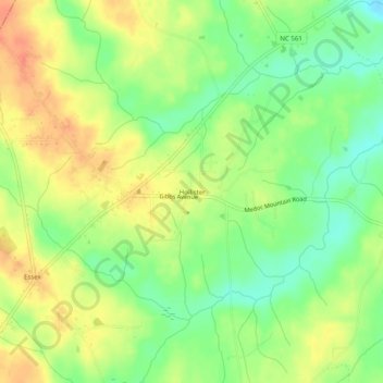 Hollister topographic map, elevation, terrain
