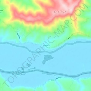 Yaquito topographic map, elevation, terrain