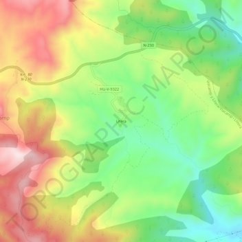 Litera topographic map, elevation, terrain