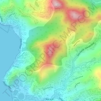 Mount Melville topographic map, elevation, terrain