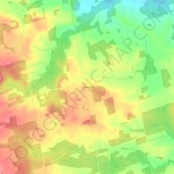 Connor topographic map, elevation, terrain