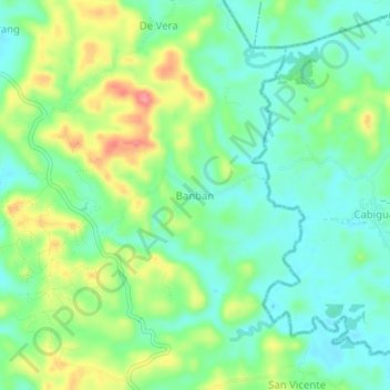 Banban topographic map, elevation, terrain