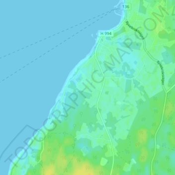 Enerum topographic map, elevation, terrain