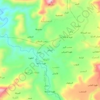 Ar Riyadah topographic map, elevation, terrain