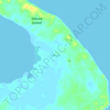 Vakuta topographic map, elevation, terrain