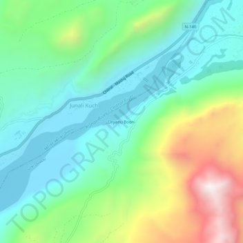 Dryanu Booni topographic map, elevation, terrain