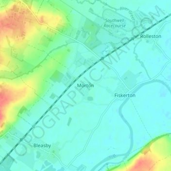Morton topographic map, elevation, terrain