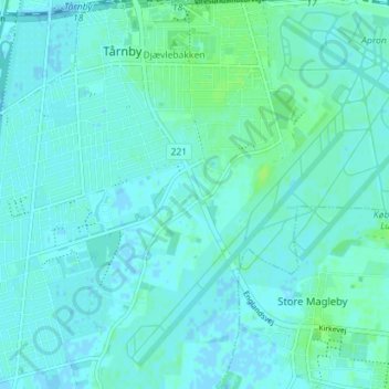 Tømmerup topographic map, elevation, terrain