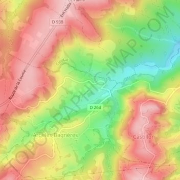 Mariagne topographic map, elevation, terrain
