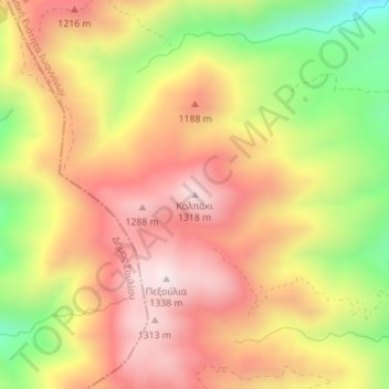 Kalpaki topographic map, elevation, terrain