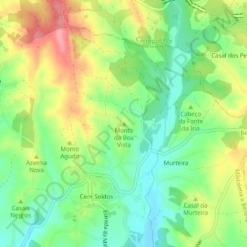 Monte da Boa Vista topographic map, elevation, terrain
