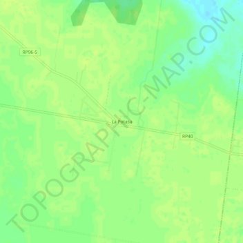 La Potasa topographic map, elevation, terrain