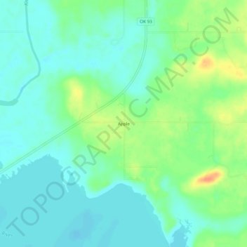 Apple topographic map, elevation, terrain