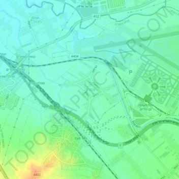 Tzafria topographic map, elevation, terrain