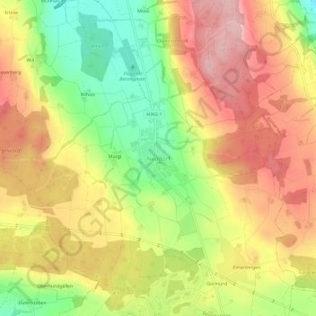 Neudorf topographic map, elevation, terrain