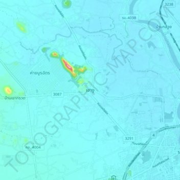 Khao Ngu topographic map, elevation, terrain