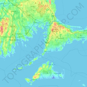 Pulpit Rock topographic map, elevation, terrain