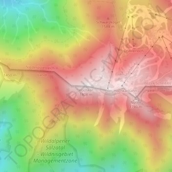 Hochkar topographic map, elevation, terrain