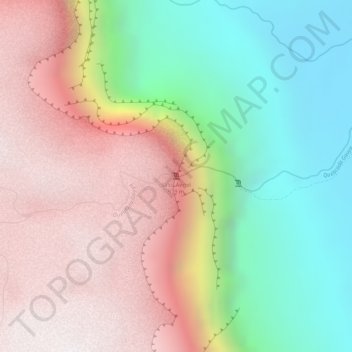 Angel Falls topographic map, elevation, terrain