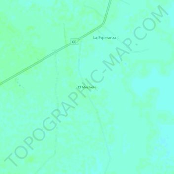 El Machete topographic map, elevation, terrain
