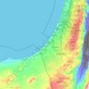 Franja de Gaza topographic map, elevation, terrain