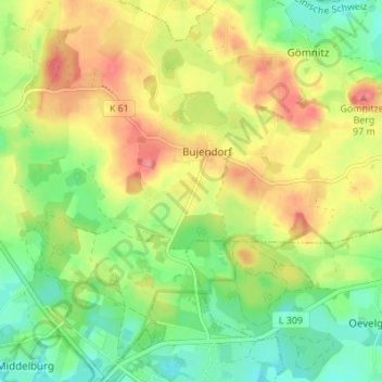 Anschottredder topographic map, elevation, terrain