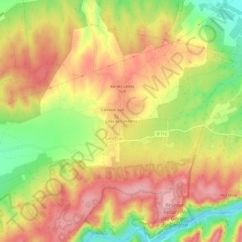 Croix de Condorcy topographic map, elevation, terrain