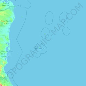 San Andrés y Providencia topographic map, elevation, terrain