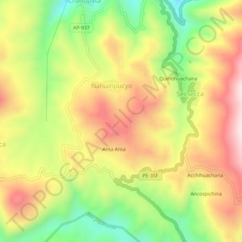 Provincia de Cotabambas topographic map, elevation, terrain