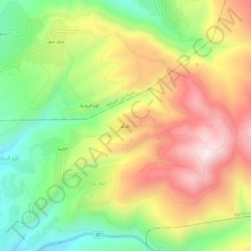 Halabko topographic map, elevation, terrain