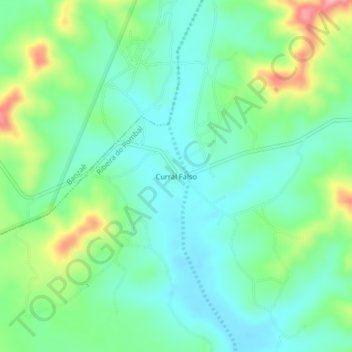 Curral Falso topographic map, elevation, terrain