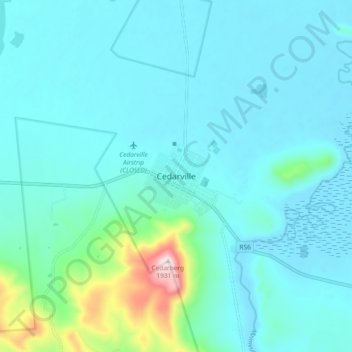 Cedarville topographic map, elevation, terrain