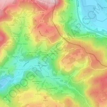 La Vieille Voie topographic map, elevation, terrain