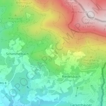 Pleckenstein topographic map, elevation, terrain