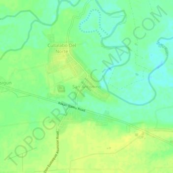 San Antonino topographic map, elevation, terrain