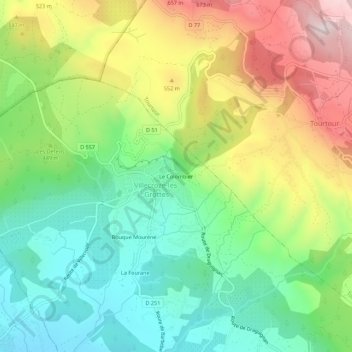 Le Colombier topographic map, elevation, terrain