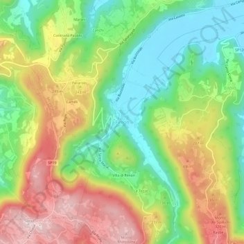 Fimon topographic map, elevation, terrain