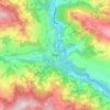 Baglung topographic map, elevation, terrain