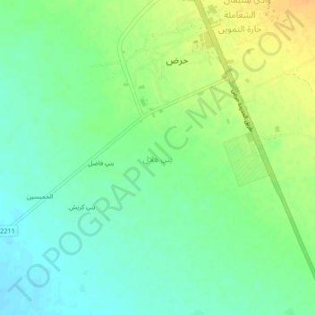 Bani Hilal topographic map, elevation, terrain