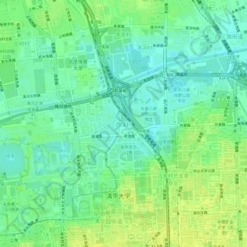 Xiwacun topographic map, elevation, terrain