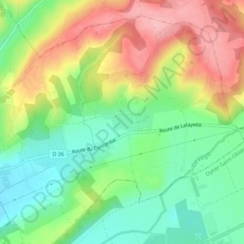 Saint-Just topographic map, elevation, terrain