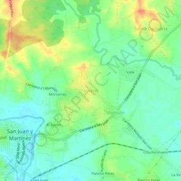Vivero topographic map, elevation, terrain