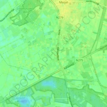 Roggelsedijk topographic map, elevation, terrain