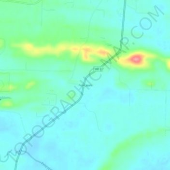 Petit Jean topographic map, elevation, terrain